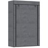 Fabric Wardrobe w/ Shelves Hanging Rail Foldable Wardrobe Dark Grey