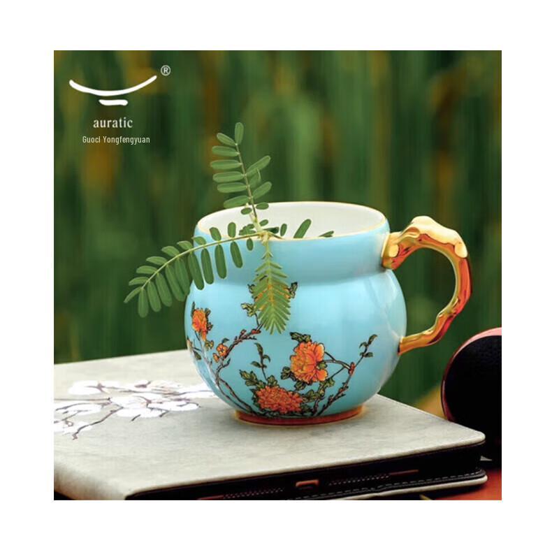 Yongfengyuan Madam Porcelain West Lake Blue Mug