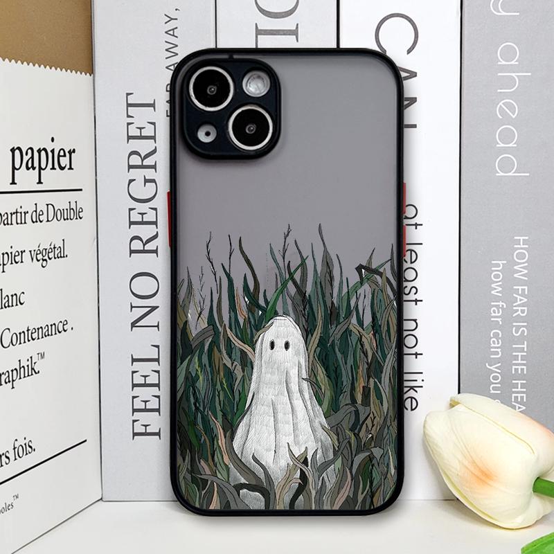 

Aesthetic Cute Ghost Art Phone Case for Xiaomi Redmi Note 14 Pro Plus 4G 13 12 11 11T 10 Pro+ 9S 8 PRO 5G Back Covers Halloween Redmi Note 14 Pro 5G (Global)