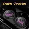For Subaru Impreza Legacy Forester Outback WRX BRZ Tribeca 2pcs Car Badge Interior Parts Anti-slip Mat Water Coaster Accessories
