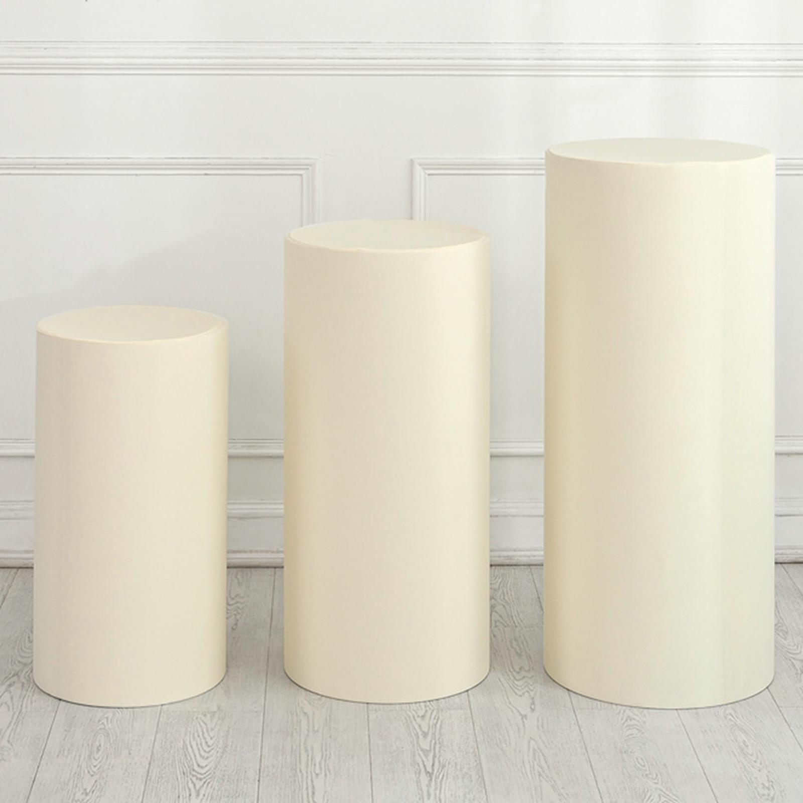 Cylinder Dessert Pedestal Cover Round Dessert Table Cover Tablecloth Cylinder Plinth for Graduation Party Decor Props cm