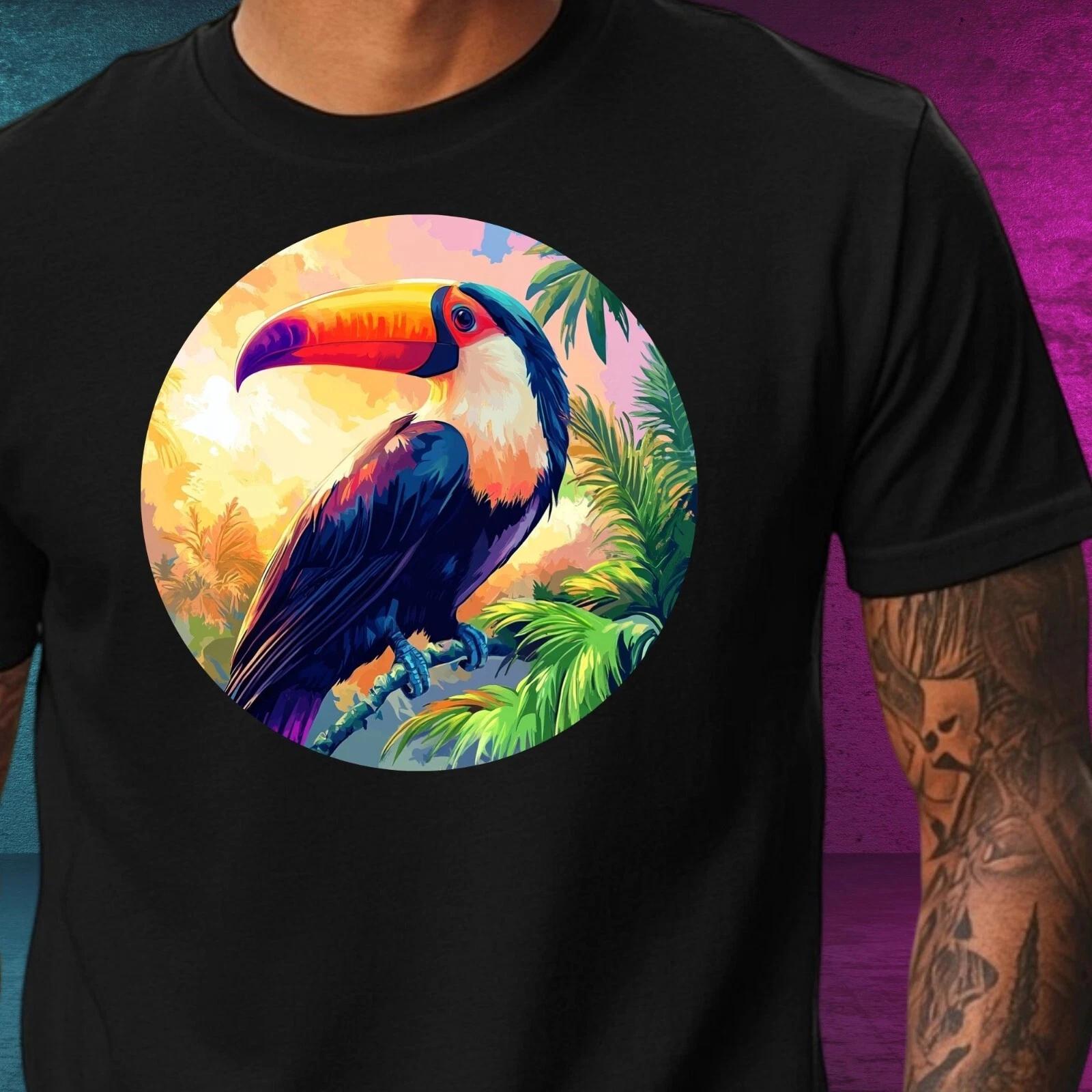 T-Shirt Herren Tukan Vogel Anime Motiv Baumwolle Größe XS bis 5XL XXXL
