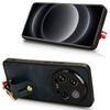 For Xiaomi 14 Ultra Case PU Leather+PC+TPU Wristband Kickstand Drop-proof Phone Cover