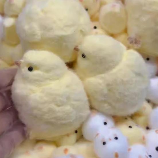 Handmade Chick Stress Relief Toy Pocket Size Ultra Soft Chick Squeeze Fidget Toy Anxiety Release Chick Pinch Sensory Toy Easter Stuffers