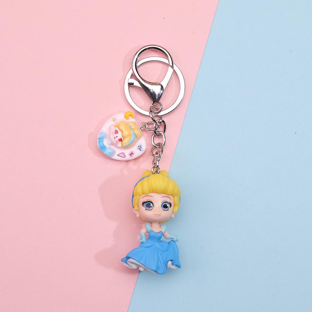 Cinderella Anime Keychain Pendant: Bright Cartoon Accessory for Bags & Pants