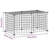 3114050 vidaXL Cage animaux de compagnie à 8 panneaux et porte Noir 35x35 cm