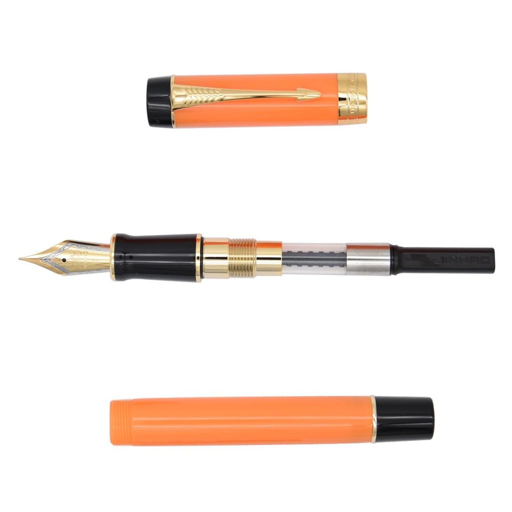 Ranvi Jinhao 100 Fountain Fine Solid Orange Pen, Nib,