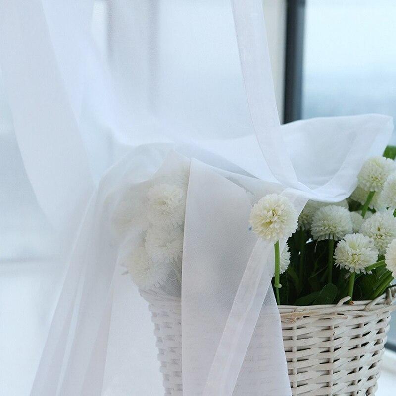 Modern Minimalist Specialty Solid Color Breathable Translucent Thin Window Screen White Window Screen