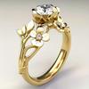 New Women's Ring, Sweet and Gentle Wind Flower-shaped Zircon Ring, Fashionable Daily Versatile Accessories