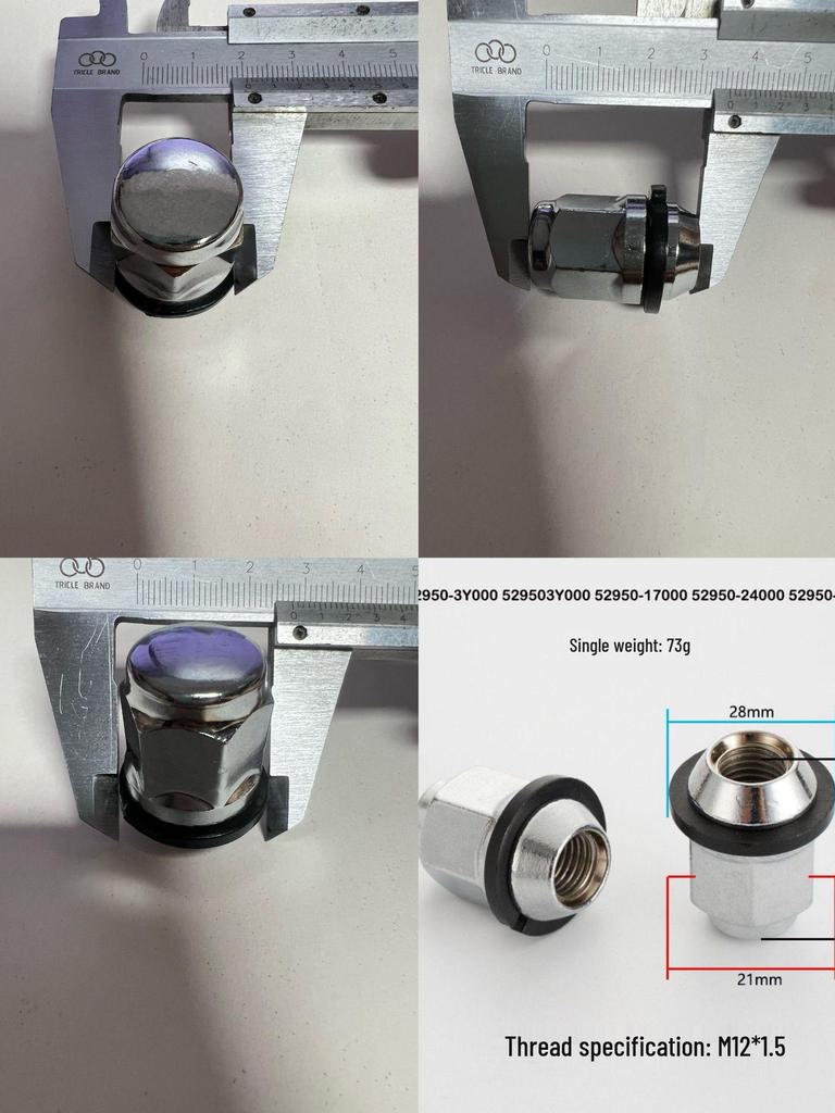 Hyundai Kia Chollima Ocelové šrouby a matice kol 52950-24000