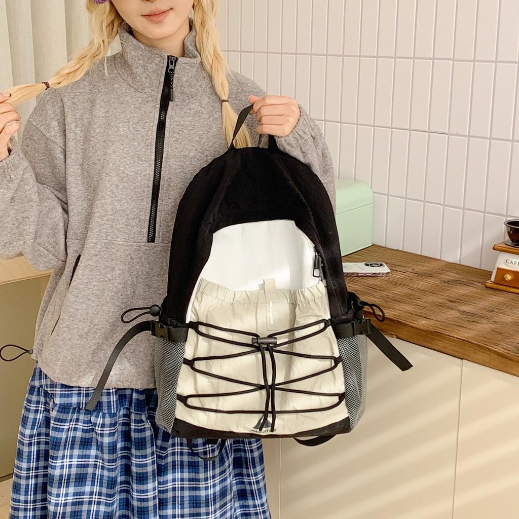 Contrasting Color Design Mountaineering Bag Lightweight Large Capacity Unisex Outdoor Travel Leisure Outdoor Backpack Women