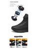 Men's Thick-Soled Snow Boots - Winter High-Top with Rotating Buckle and Thickened Velvet for Cold Weather