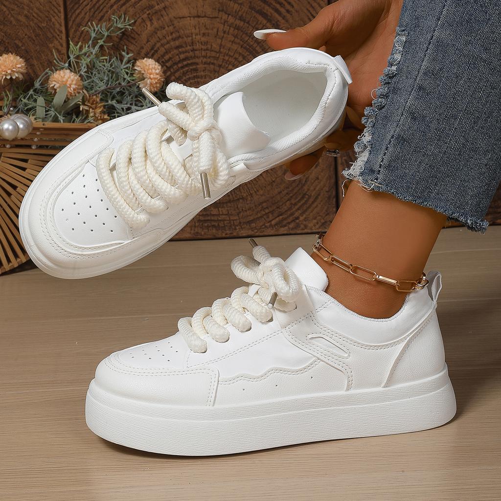 Women's Sneakers 2025 Spring and Autum New Niche Fashion Design Thick-Soled Bread Shoes Students Versatile Casual Sneakers