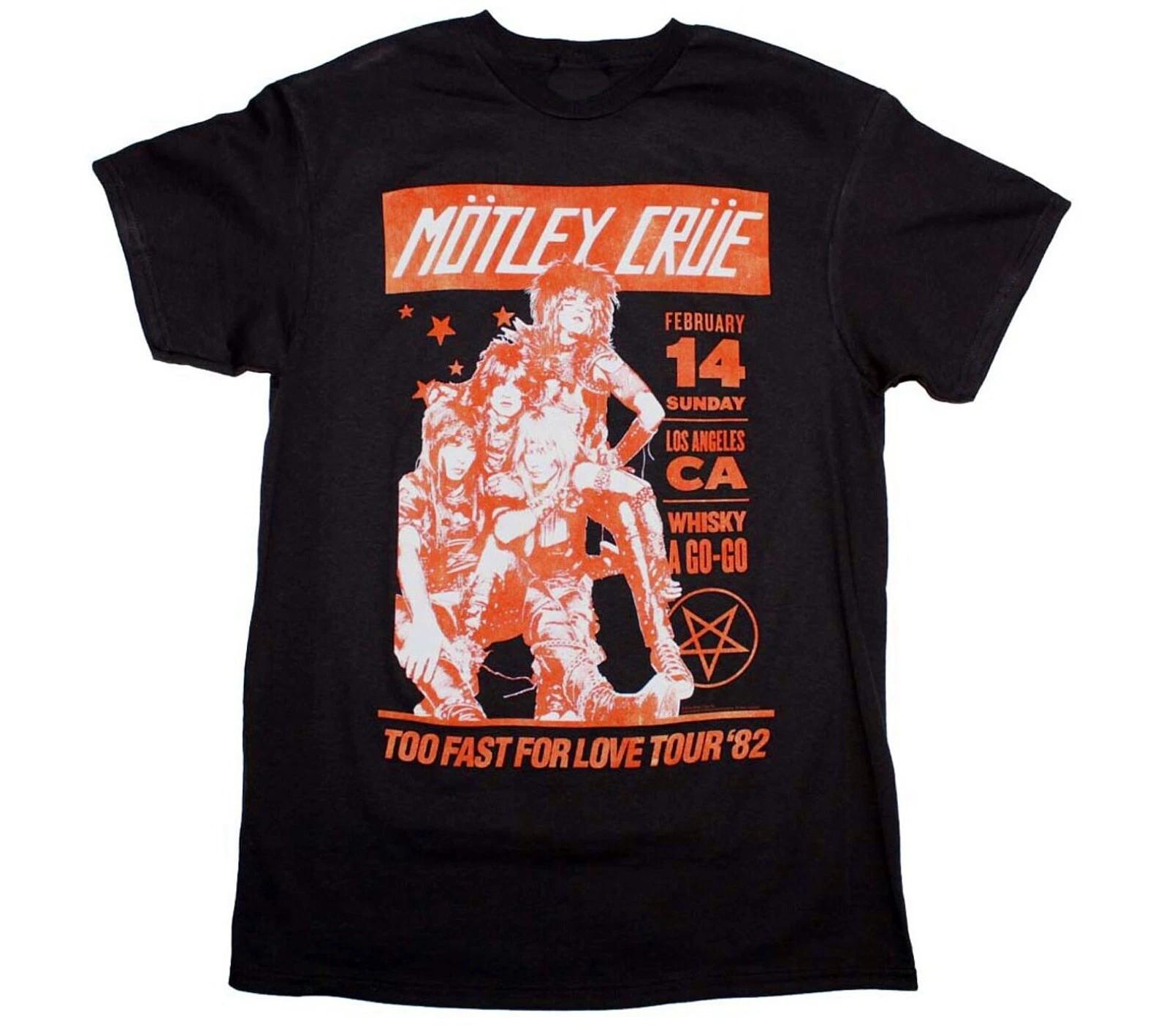 MOTLEY CRUE cd lgo WHISKEY A GO GO 82 Official SHIRT MED New too fast for love S