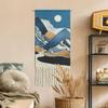 Alynsehom Macrame Woven Wall Hanging Tapestry Boho Wall Art Moon Mountain Chic Home Decor Bohemian Aztec Apartment Dorm Room Backdrop Decoration