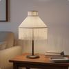 Textile Lampshade with Tassels Replacement Vintage Style Lamp Cover for Bedroom, Living