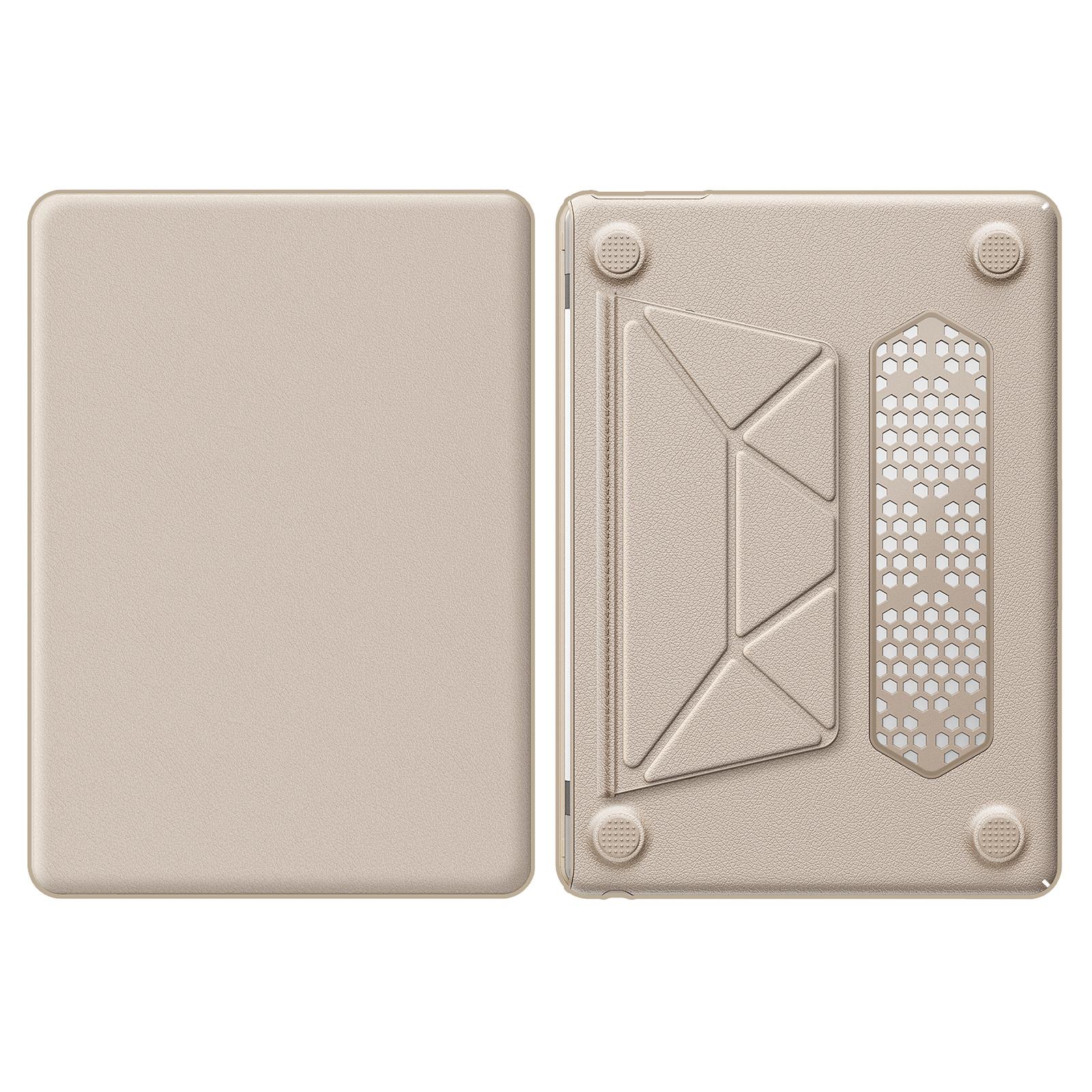 

For Macbook Air 15 inch (2025)/(2024)/(2023) (M2 A2941/M3 A3114) Laptop Case Anti-Slip PC+PU Leather Flip Cover Gold