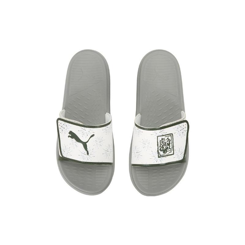 PUMA Softride Slide Unisex Non-slip Slides Green Blue 394201-01