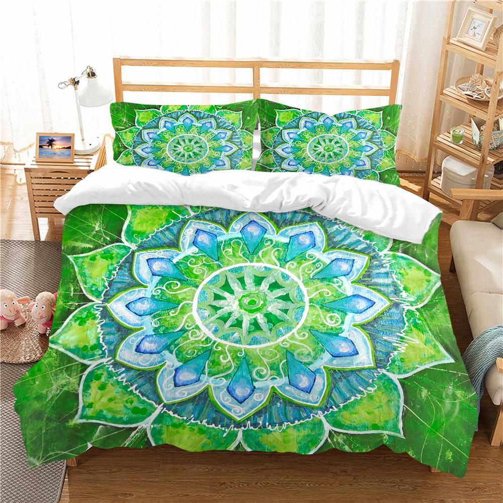 Bohemian Style Bedding Two Three Piece Set Polyester 3D Digital Printing