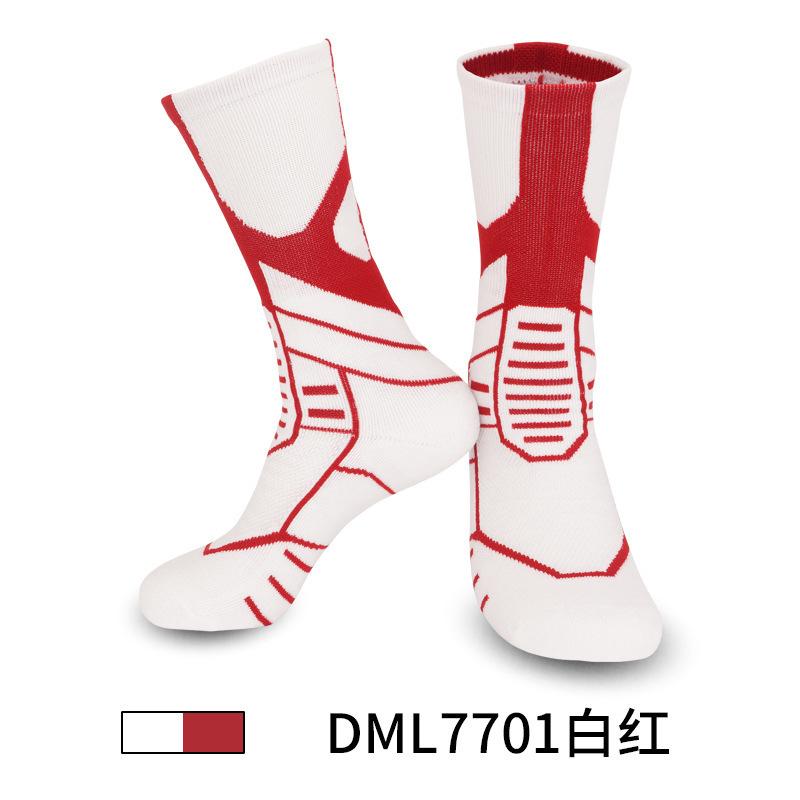 Professional Basketball Socks Non-Slip Elite High-Top Towel Bottom Actual Combat Sports Socks Breathable Medium Tube Training Socks