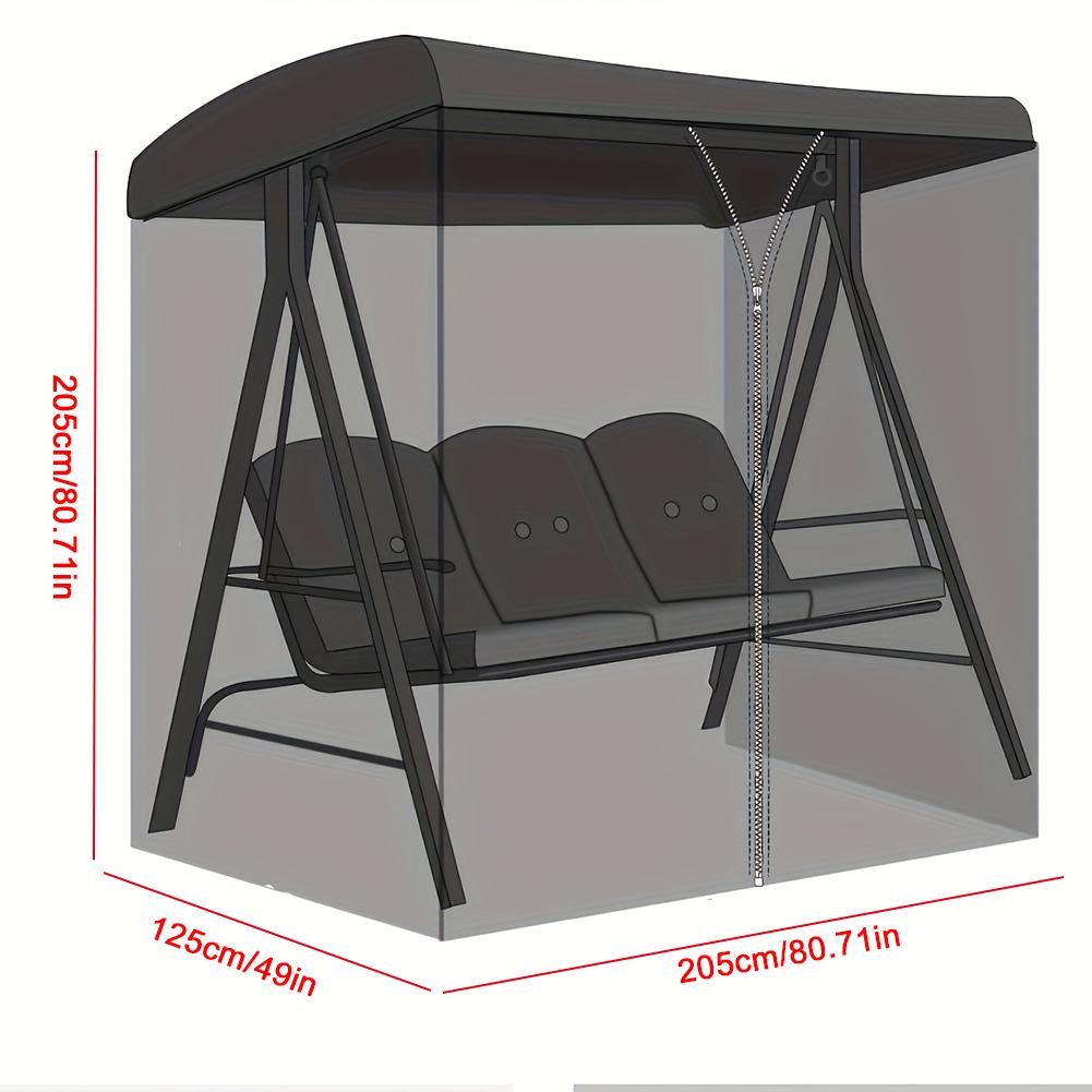 

Чехол-сетка для кресла-качалки, водонепроницаемый, для патио, москитная сетка, застежка-молния, прямоугольная сетчатая штора для уличного патио