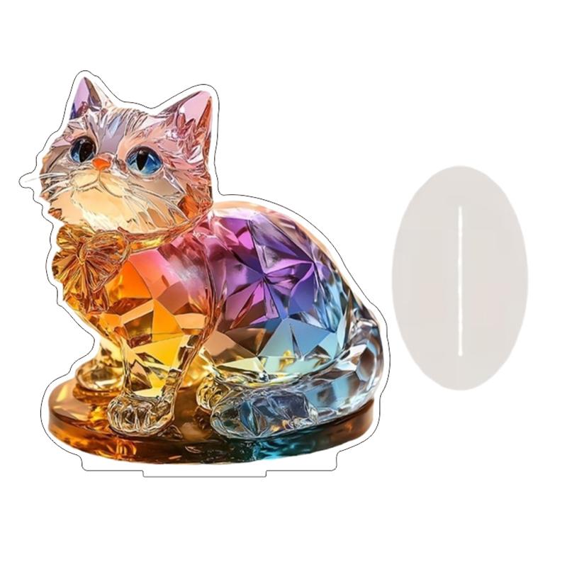 Dekoracyjna Figurka Dekoracja Smoka Do Biura Prezent na Parapetówkę Dekoracja Biurka Ornament 2D Akrylowy Ornament na Biurko