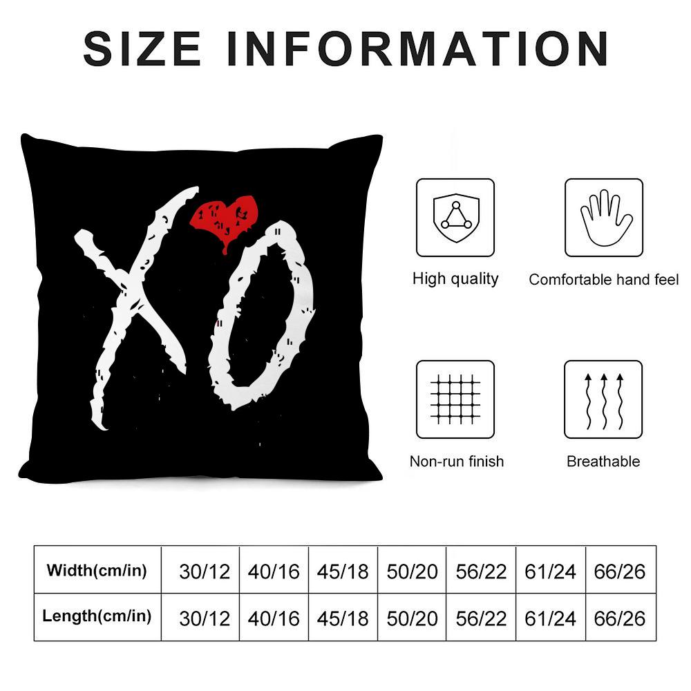 T-The Weekndd X-Xo Singer Cushion Cover Pillowcase Ultra Soft Skin Friendly Fabric Cloud Like Comfort & Concealed Zipper