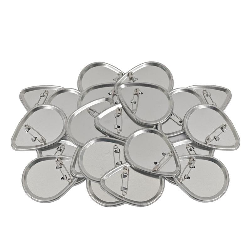 61x46 Raindrop Tinplate Badge: DIY Paperclip & Frosted Iron Pin Supplies