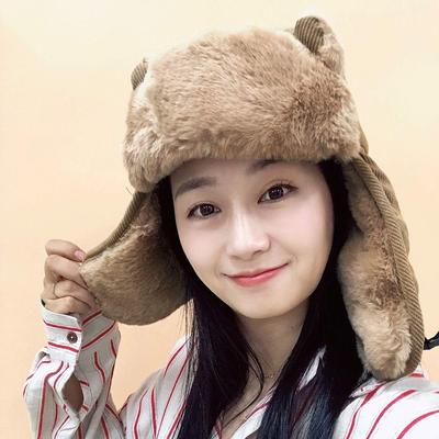 Winter Bear Earflap Bucket Hat Brown Fur Hat
