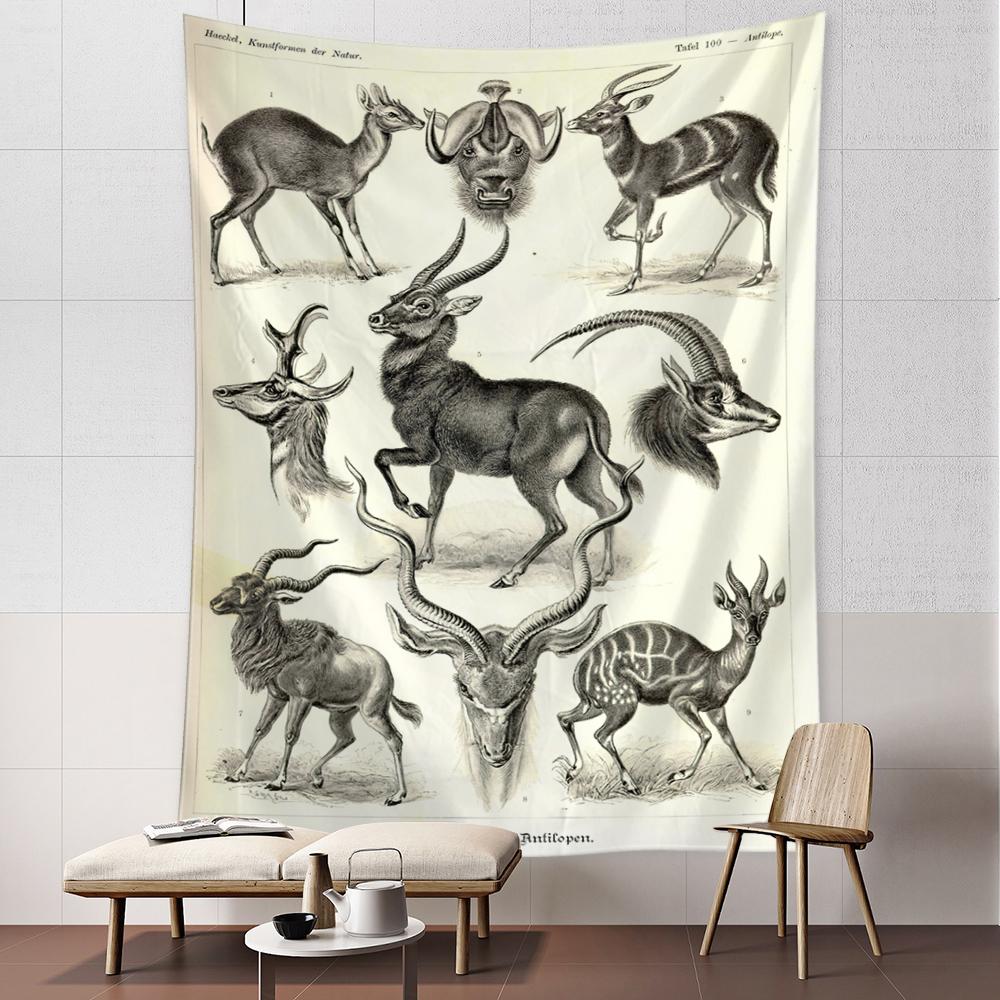 Octopus Jellyfish Classification Map Tapestry Wall Hanging Art Bohemian Style Psychedelic Dormitory Simple Home Decor