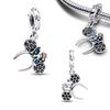  925 Silver Charm Beads DIY Mickey Mienie Bracelet Clip Safety Chain Love Gift Pendant