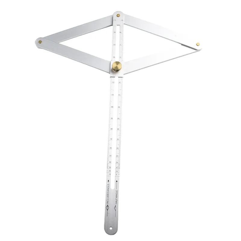 Protractor Square Protractor Stainless Steel Tool 1 Pc Gauge Measurements Multi-Angle Artifact Corner Angle Finder