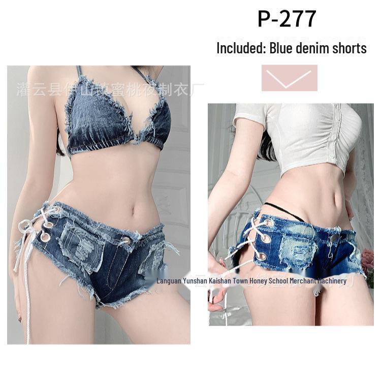 Low Waist Ripped Denim Shorts for Women - Sexy Nightclub Performance Hot Pants