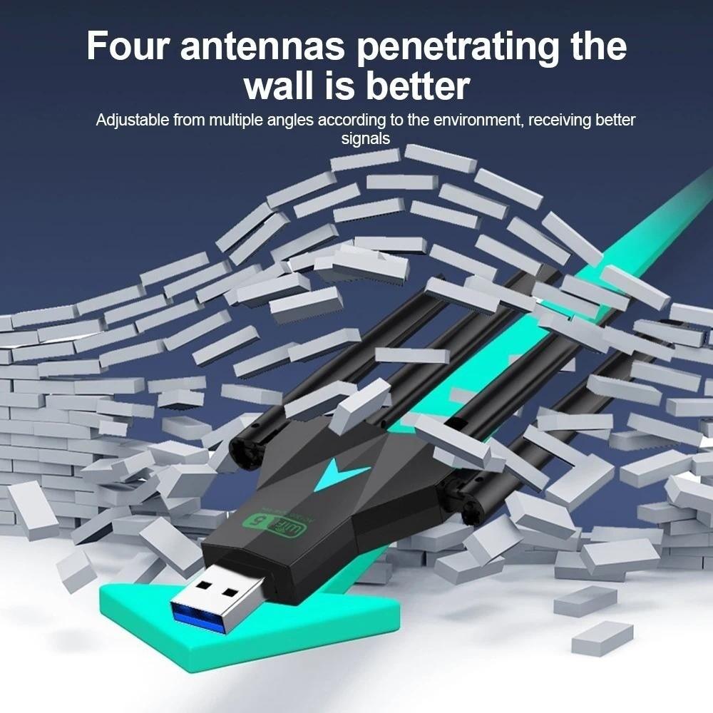 USB Interface 1300Mbps WiFi Dongle Dual Band 2.4G/5Ghz Wireless Network Card Office Use