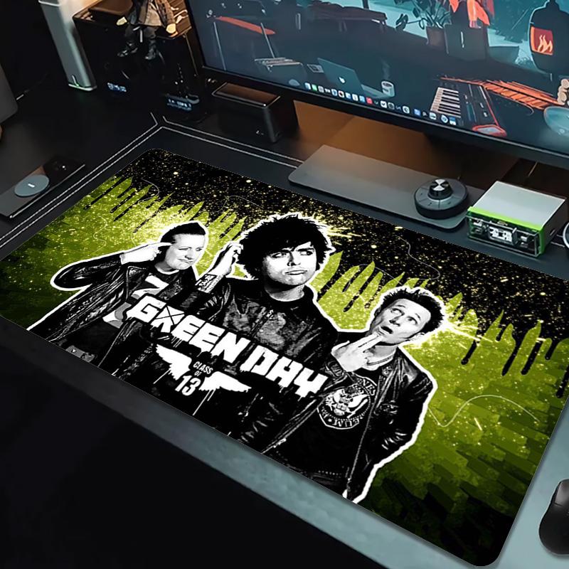 Band Green Day Color Mouse Pad Large Gaming Table Cushion Non-slip Laptop Tablet Big Mousepad XXL Mat Mini PC Playmat With Lock edge