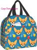 Unisex Food Warmer Bag Chihuahua Dog Lunch Bag Reusable Lunch Box Lunch Cooler Tote