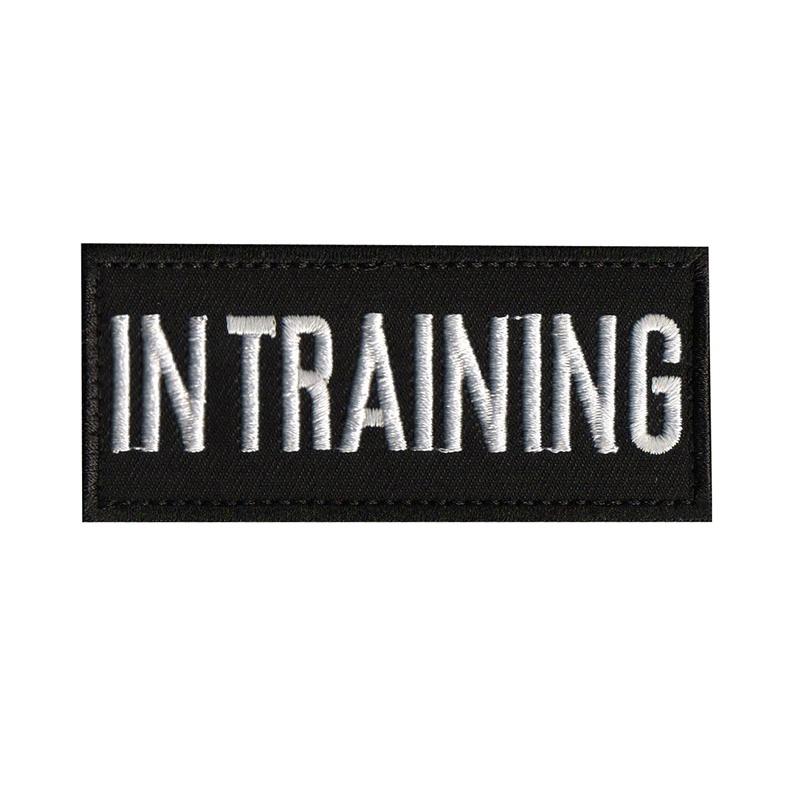 Gyvūno nešiojimo diržo lopas Neglostyti Terapinis šuo Mokymas Paslauga Juoda ir Balta Anglų kalba 9*4cm