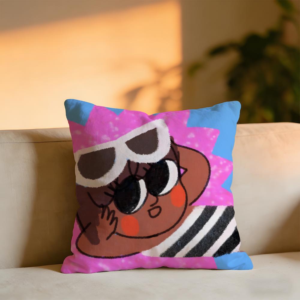 BBarbie Style Cushion Cover Cozy Velvet Throw PillowSoft Warm Cushion For Sofa  Bed