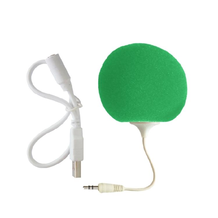 

Lightweight Cute Audio Speaker Sponge Ball Speaker 3.5mm Jack for Household Gift 1 зелений