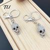 Backpack Accessory Bling Rhinestone Skull Keychain, Halloween Gothic Key Chain Keyring Pendant, Handbags Backpacks Purse Charm Keychain