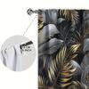 2 Piezas de Cortina de Lujo con Estampado de Hojas Tropicales para Decoración del Hogar - Tratamiento de Ventana con Pasador para Dormitorio, Oficina, Cocina