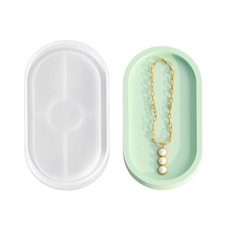 Epoxy Resin Mold Oval Plate Dish Cup Mat Silicone Mould DIY Crafts Decors Mold