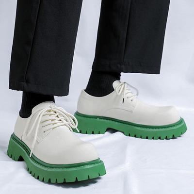 Fashion Luxury Brand Men Oxford Shoes Thick Soles Round Toe British Style Formal Derby Leather Shoes Business Formal Men's Wedding Shoes
