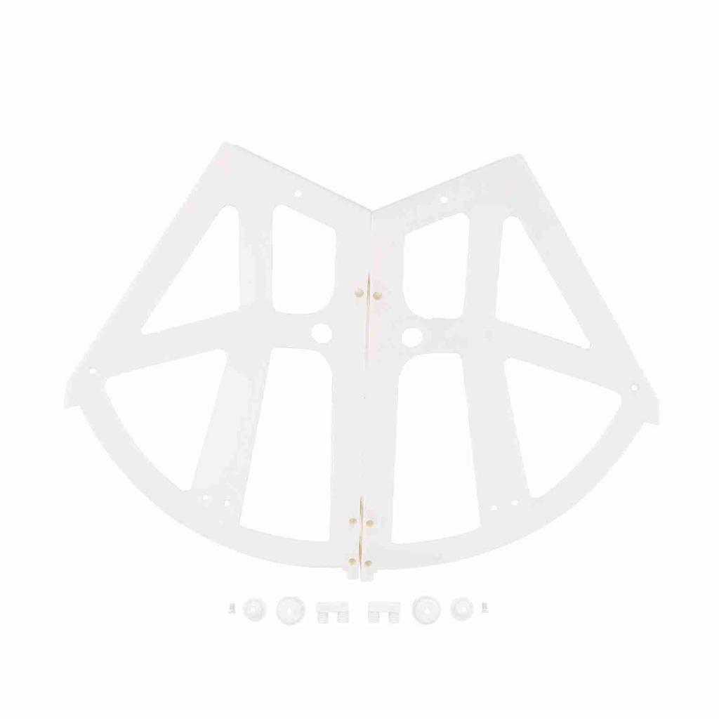 Home Plastic Hollowed Two Layers Shoe Cabinet Shelf Rack Holder Hinges Accessory (White)