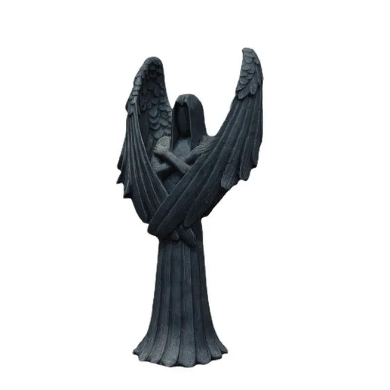 New Darkness Fallen Angel The Myth Of Cthulhu Statue Faceless Lucifer Sculpture Resin Crafts Home Simple Style Place Decorations
