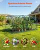Crop Cage, 2.48 x 1.2 x 1.2 m Plant Protection Tent with Zippered Door, Wind-Resistant Tall Crop Cage, Easy to Install, Outdoor Raised Bed Cover with