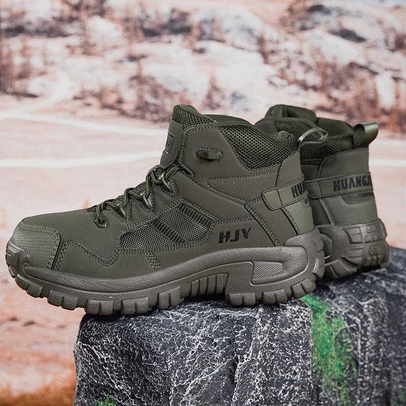 Foreign Trade New Hiking Shoes Men's Large Size Military Boots Breathable Non-slip Tooling Shoes Outdoor Camping Desert Off-road Hiking Shoes
