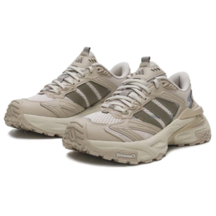Adidas Xlg Storm Edge Comfortable Versatile Shock-Absorbing Durable Breathable Running Shoes Unisex Sneakers Beige JQ4088