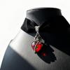 Gothic Punk Velvet Rose Cross Heart Choker Necklace - Y2K Retro Style