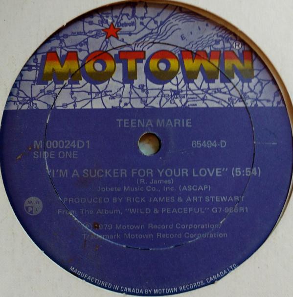 

12inch Record TEENA MARIE Im A Sucker For Your Love M00024D1 Motown 1979 Canada SoulFunk Used
